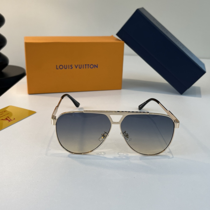 Солнцезащитные очки авиатор золотого цвета Louis Vuitton