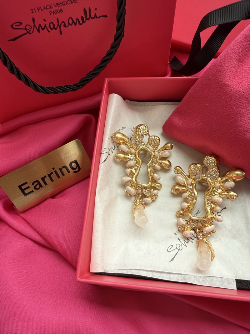 Серьги с жемчугом и кристаллами Schiaparelli