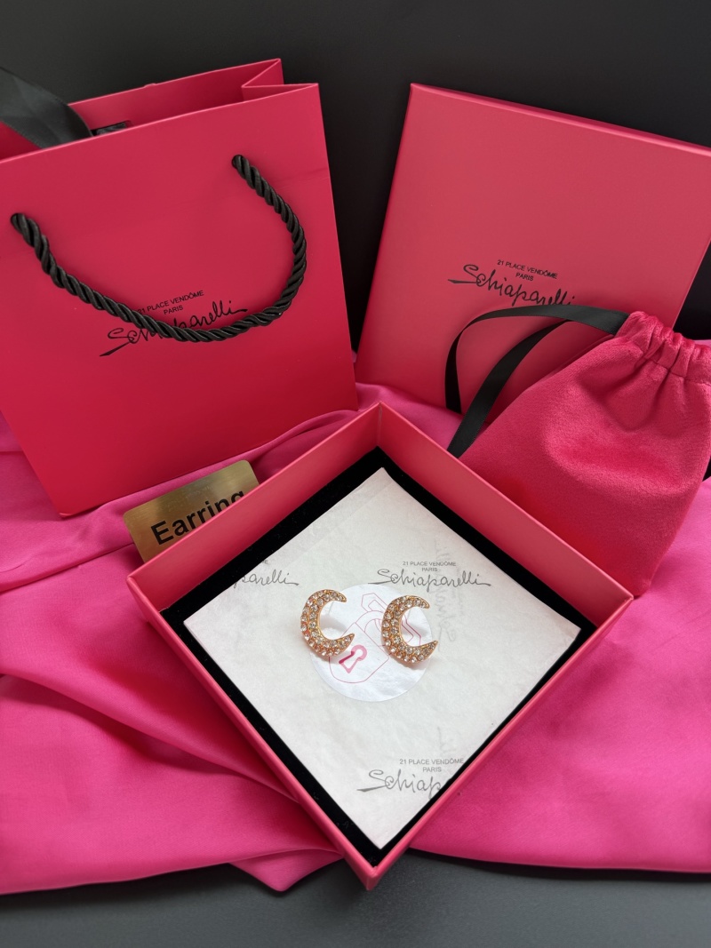 Серьги в виде луны с кристаллами Schiaparelli
