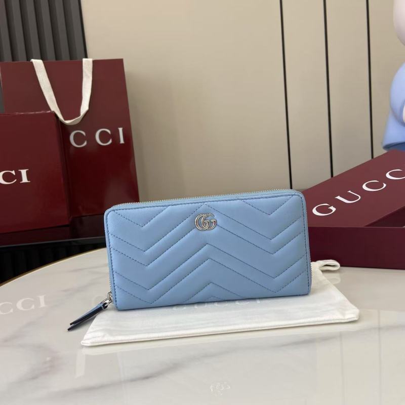 Портмоне Gucci голубое с логотипом
