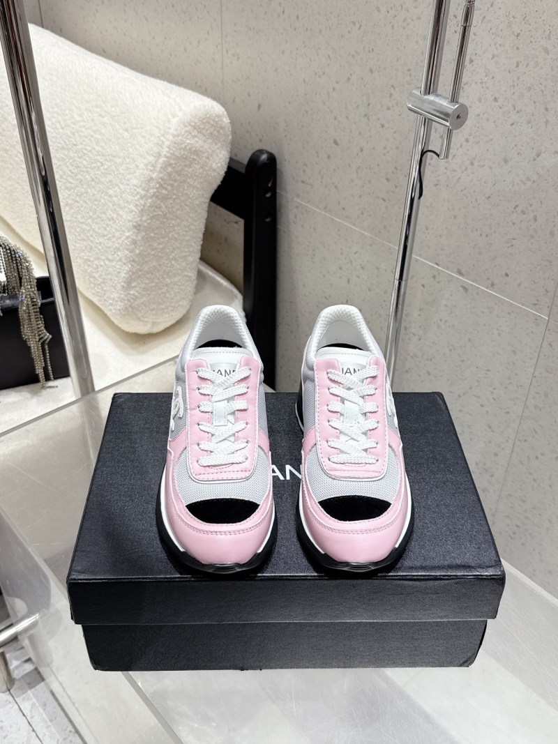 Кроссовки Chanel розово-серые