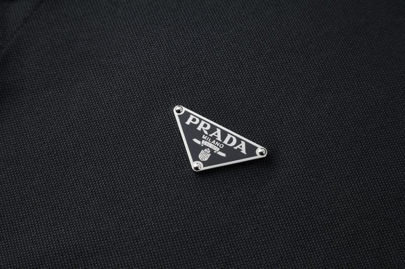 Мужская рубашка поло PRADA черный