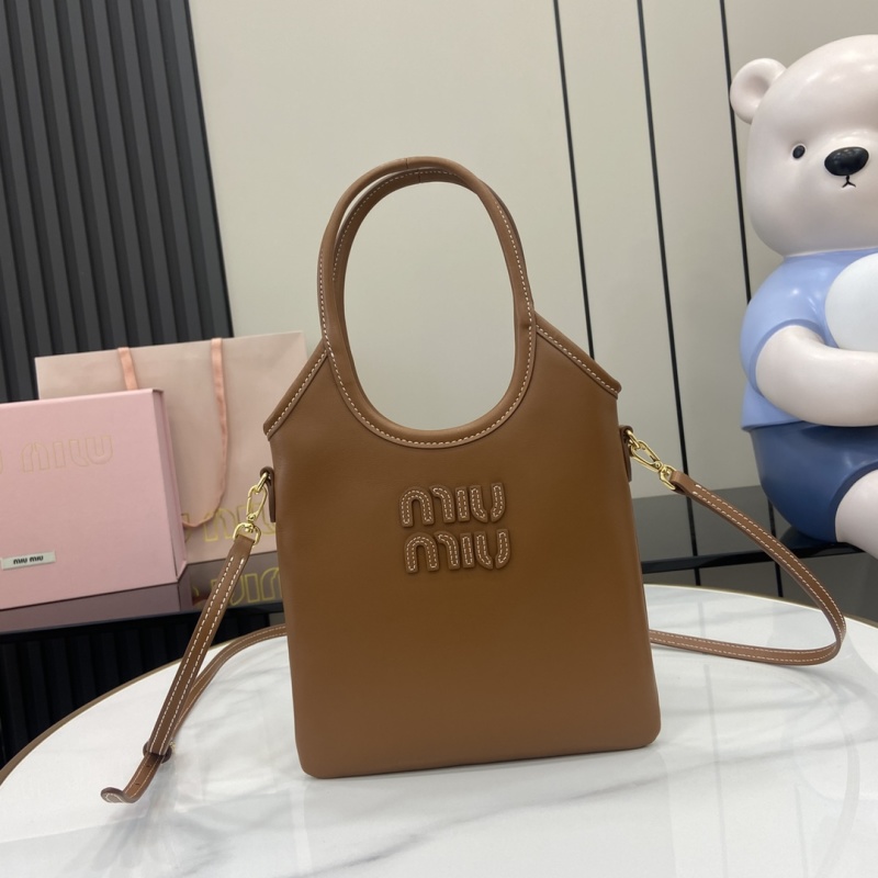 Сумка Miu Miu коричневая с логотипом