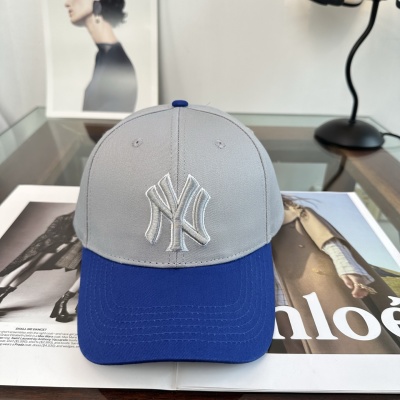 Кепка бейсбольная MLB NY Yankees серо-синяя