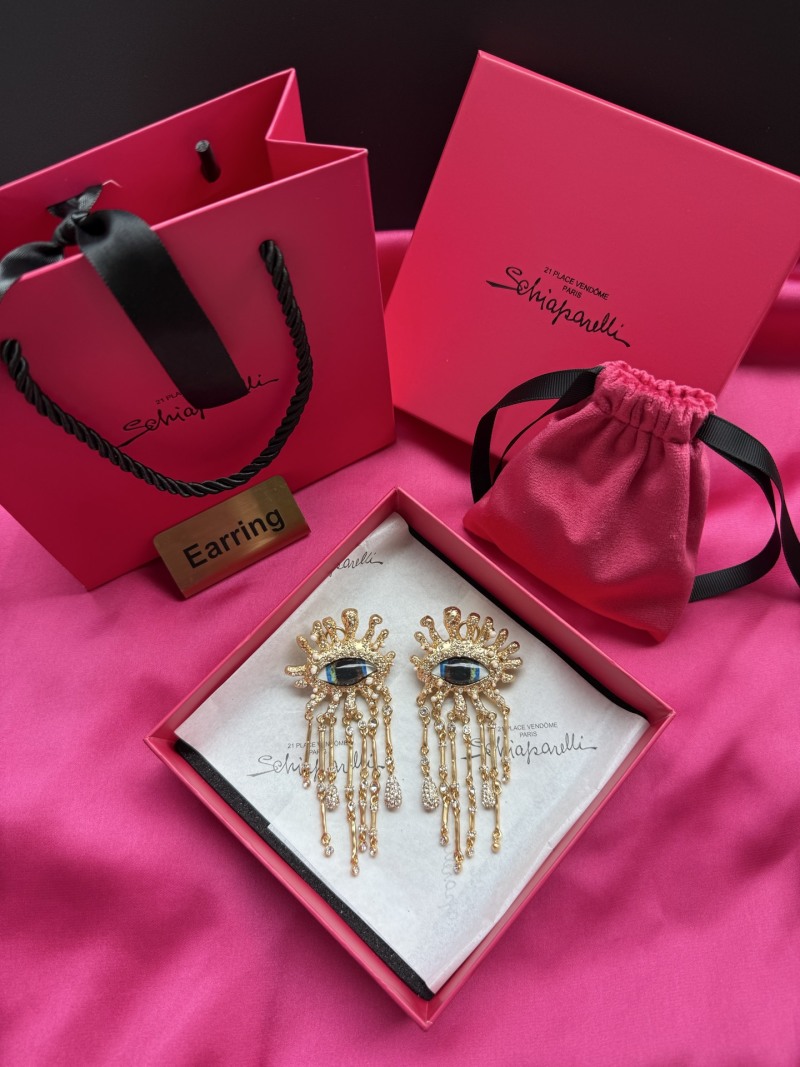 Серьги с глазом и кистями Schiaparelli