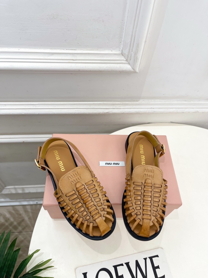 Женские плетеные босоножки Miu Miu