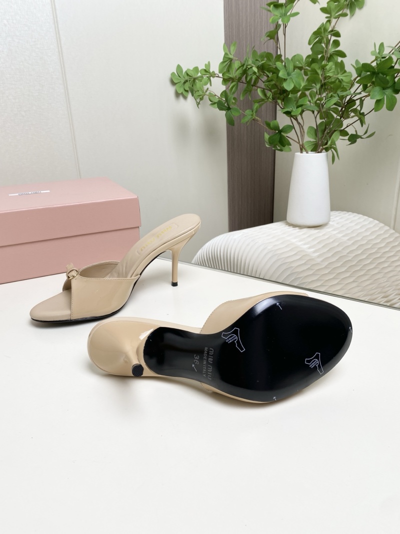 Женские сабо с бантом Miu Miu