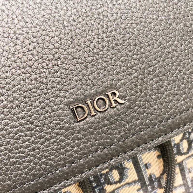 Мужской рюкзак с монограммным принтом и кожаным декором Dior