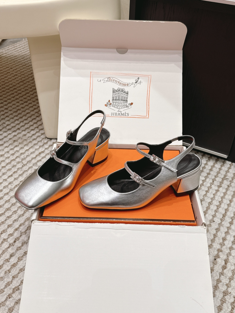 Босоножки женские с закрытым носком и ремешками Hermès
