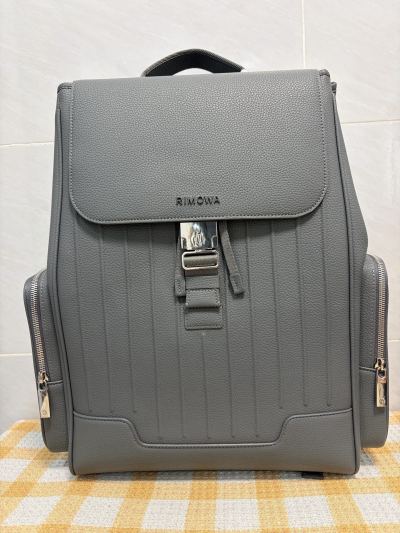 Рюкзак RIMOWA из натуральной кожи, серый