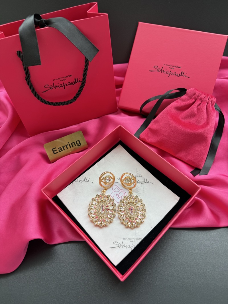 Серьги Schiaparelli с кристаллами