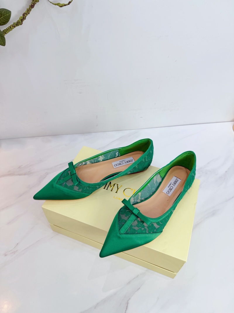 Женские зеленые сабо Jimmy Choo с бантом
