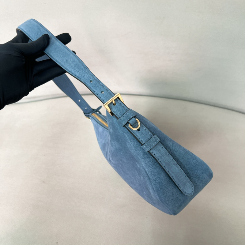 Сумка женская Prada синяя из натуральной кожи