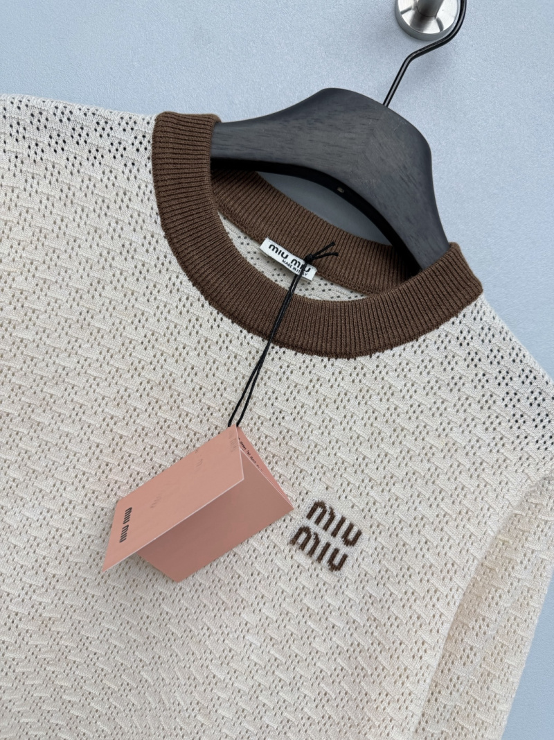 Кашемировый свитер Miu Miu с логотипом