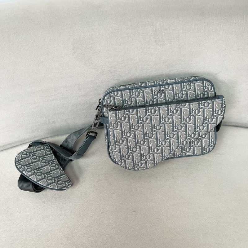 Мужская сумка седло с принтом Dior