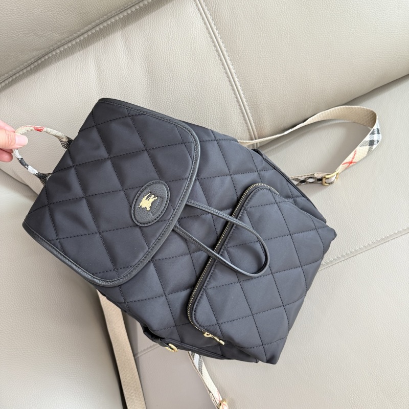 Рюкзак Burberry с логотипом и клетчатыми ремнями