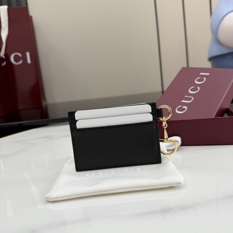 Картхолдер Gucci черный с металлическим карабином