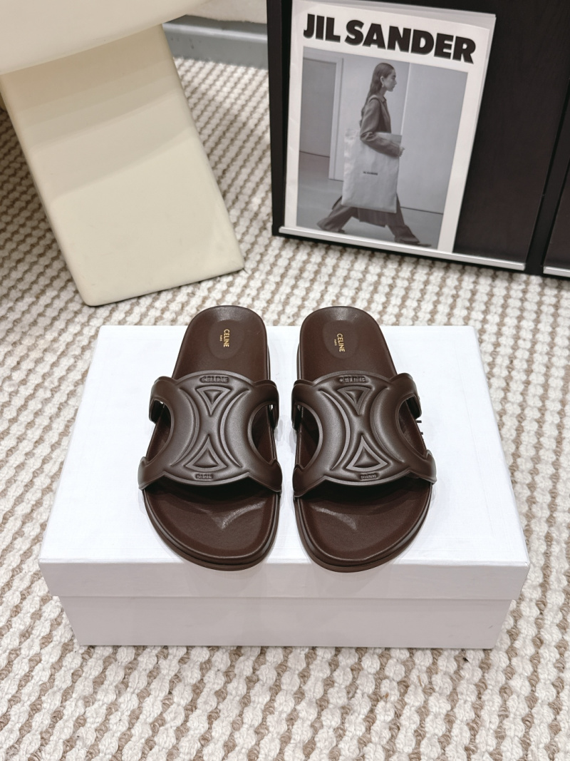Кожаные сандалии Celine с тиснением