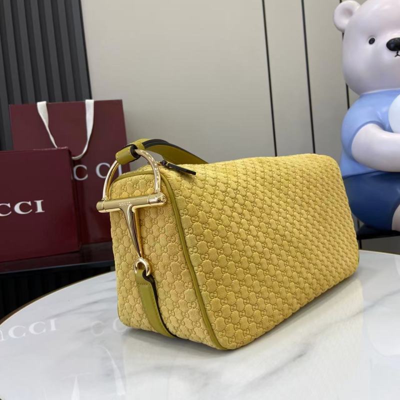 Портмоне Gucci желтое с принтом GG