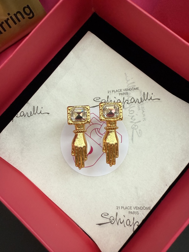 Серьги в форме рук с кристаллами Schiaparelli