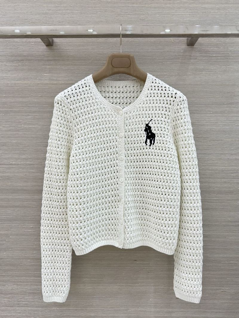 Кардиган женский белый ажурный с вышивкой Ralph Lauren