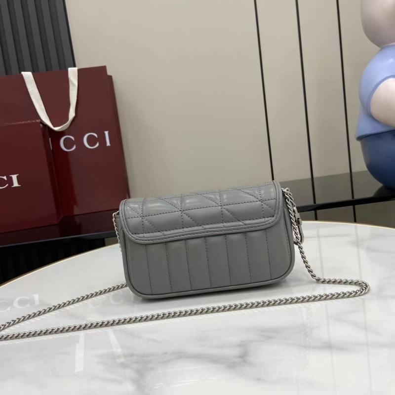 Сумка Gucci серая с цепочкой