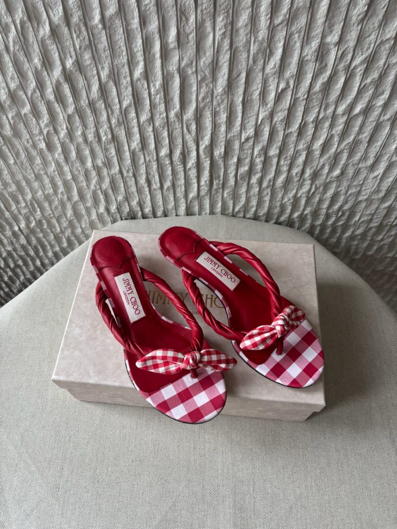 Босоножки Jimmy Choo летние красные