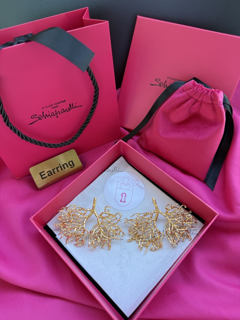 Серьги в форме ветвей Schiaparelli