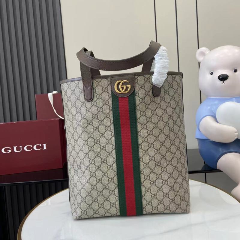 Сумка-тоут Gucci с монограммой и полосой
