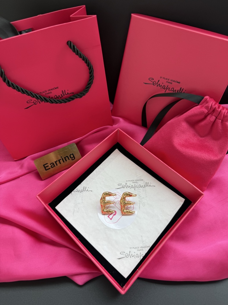Серьги в виде буквы E Schiaparelli
