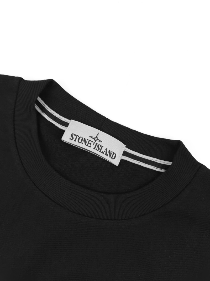 Футболка Stone Island черная с логотипом