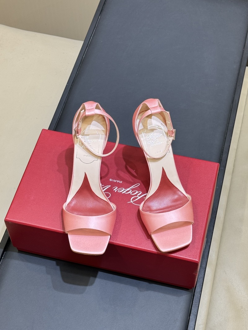 Женские туфли с открытым носком и декоративным каблуком-шаром Roger Vivier