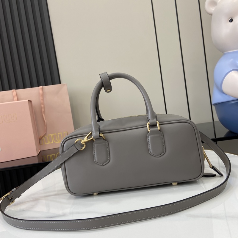 Сумка Miu Miu серая с логотипом