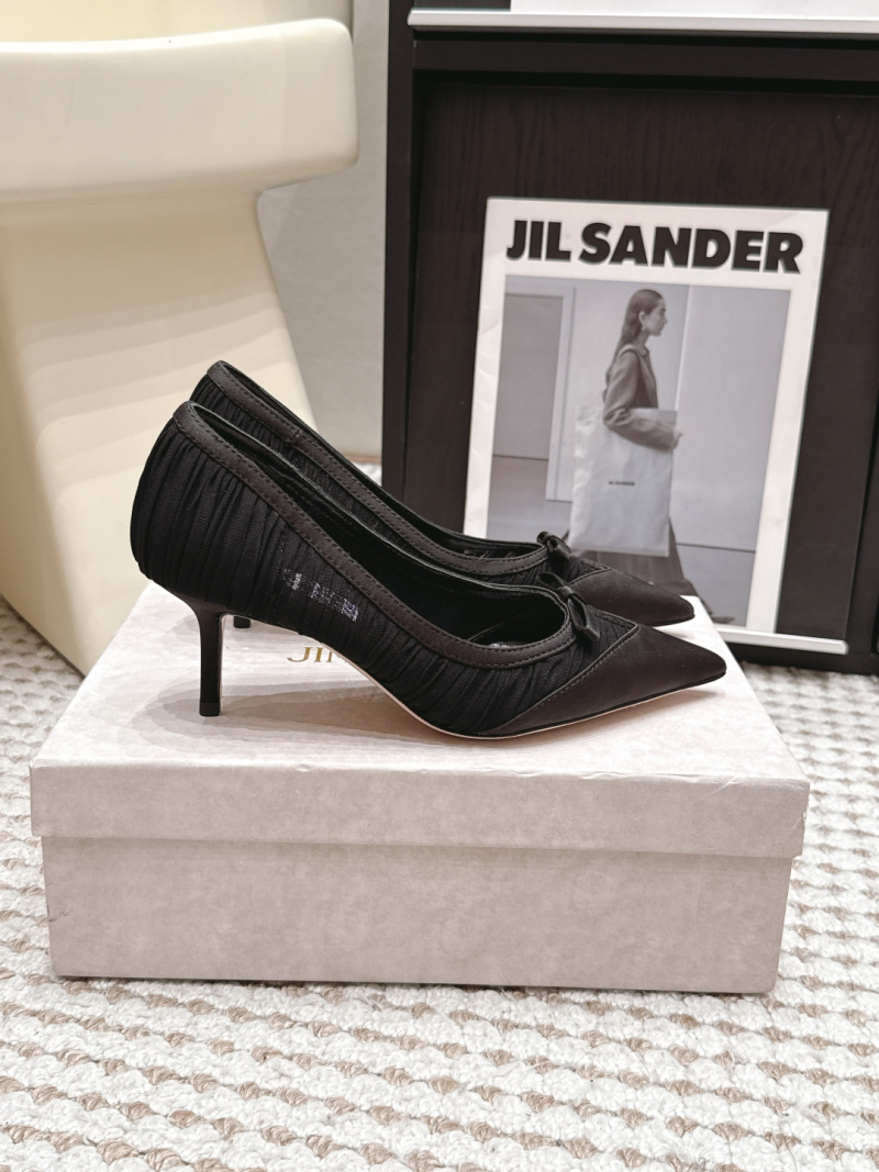 Женские черные туфли-лодочки с бантом на мысе, Jimmy Choo