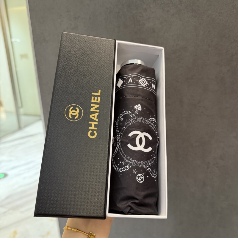 Складной зонт Chanel с защитой от дождя