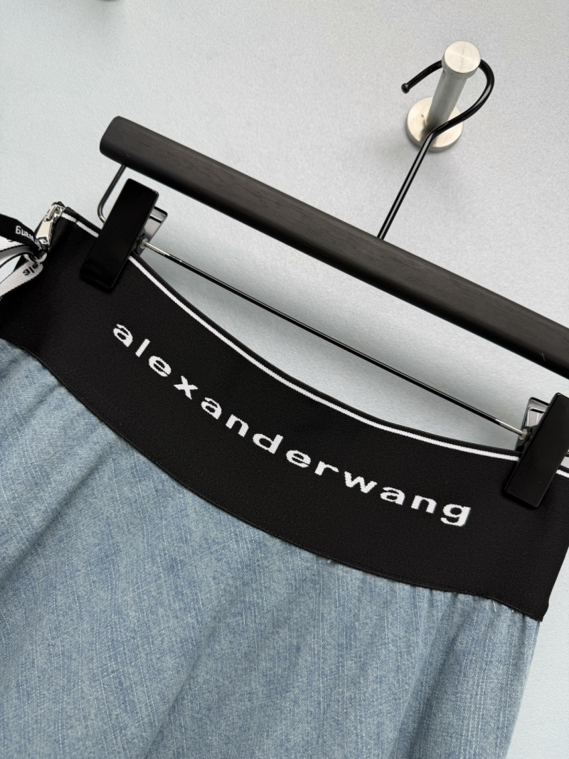 Джинсовая юбка Alexander Wang с принтом