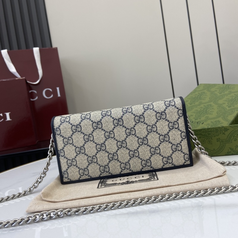Портмоне Gucci с цепочкой и принтом GG