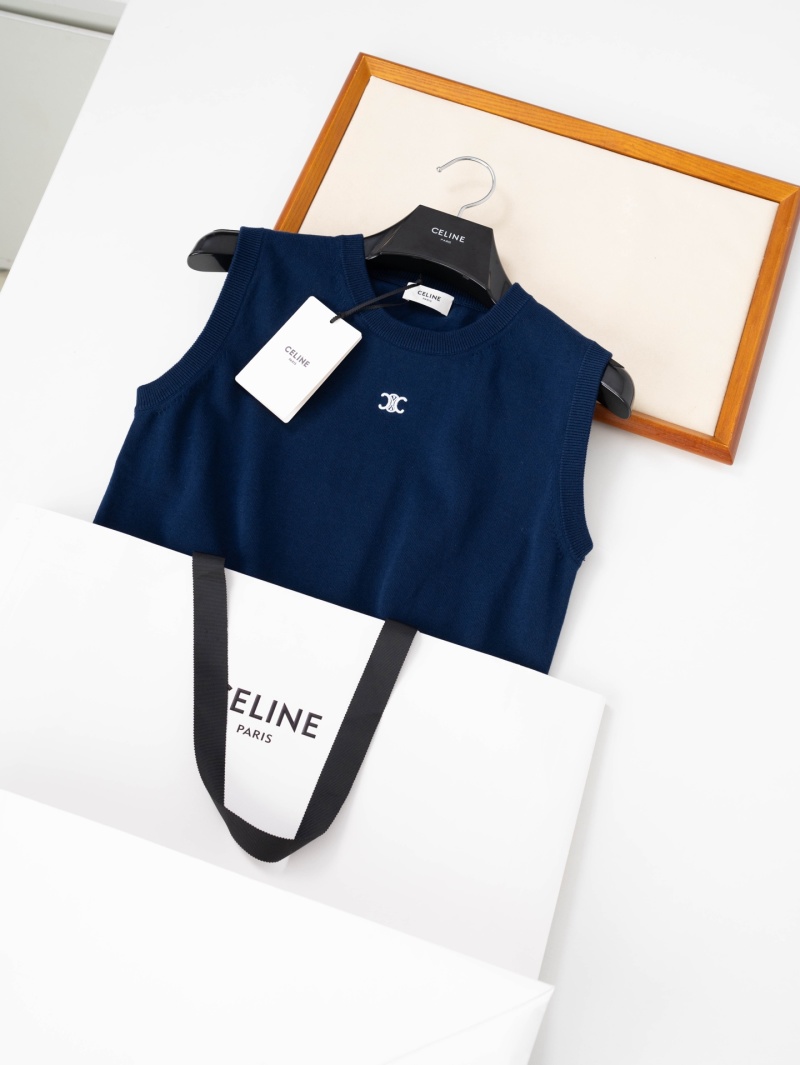 Бесформенный топ с круглым вырезом CE Celine
