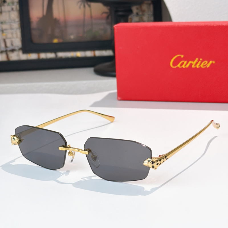 Солнцезащитные очки золотистые Cartier