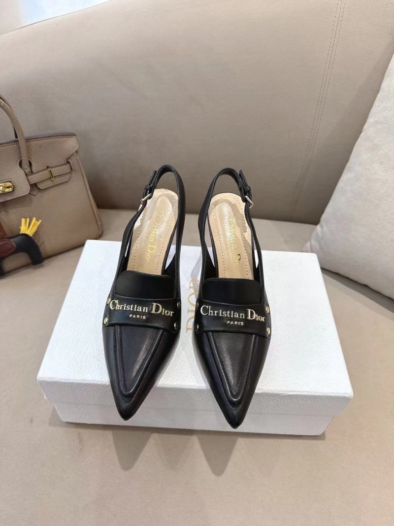 Черные кожаные мюли Christian Dior