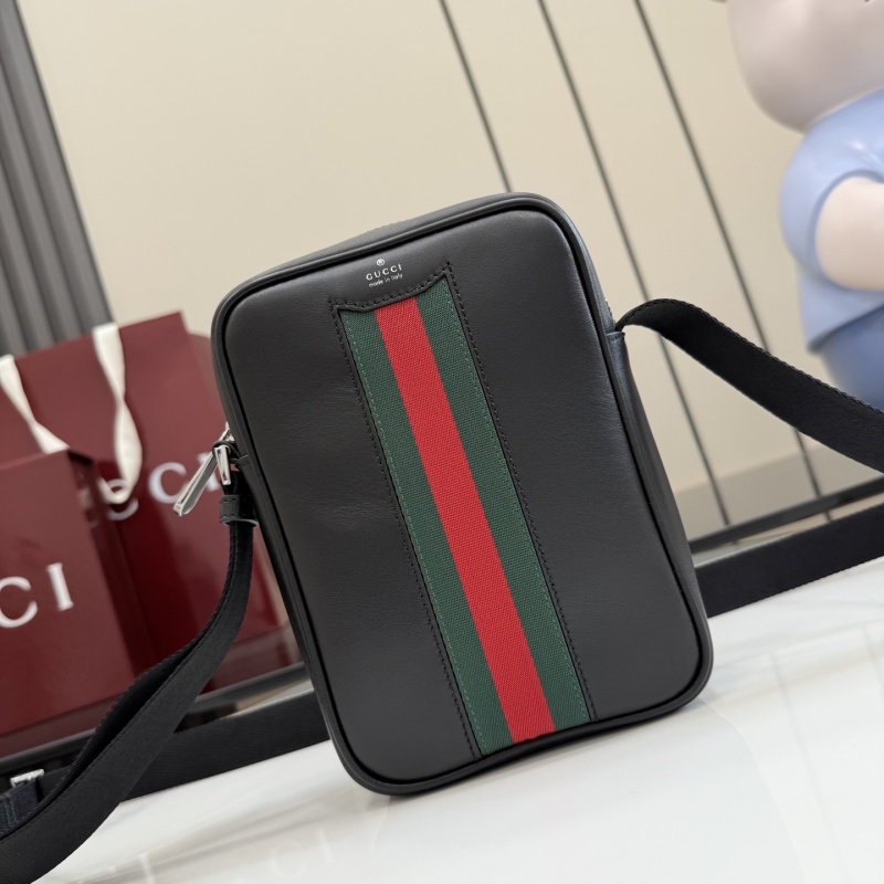 Плечная сумка Gucci с красно-зеленой полосой