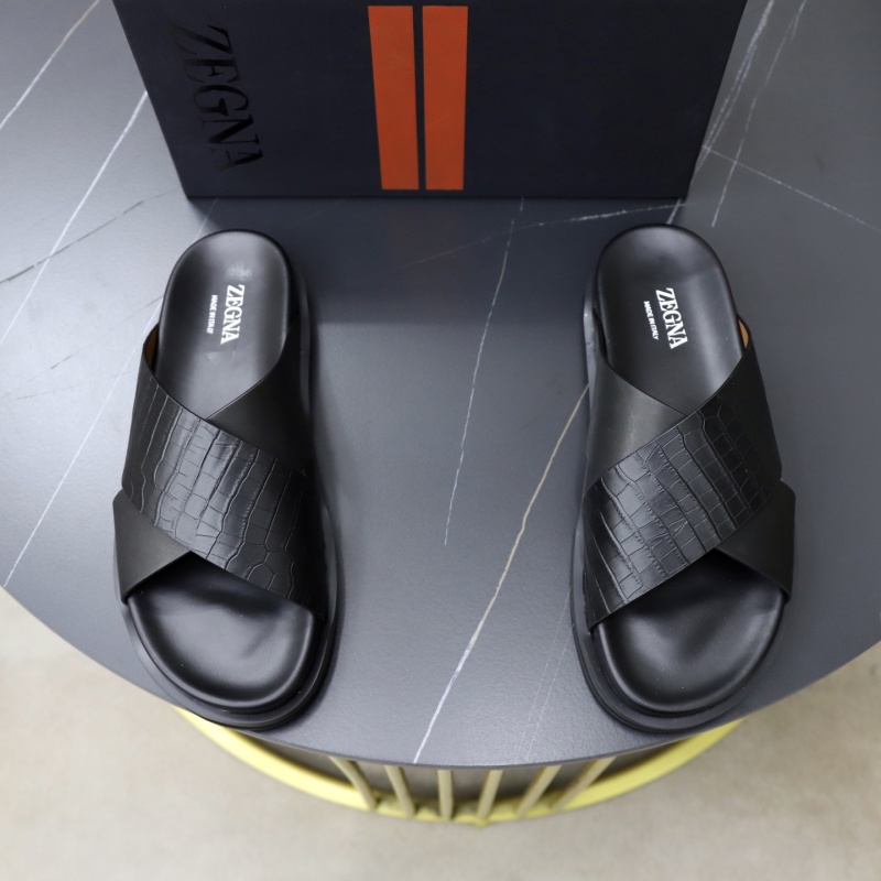 Шлепанцы Zegna черного цвета