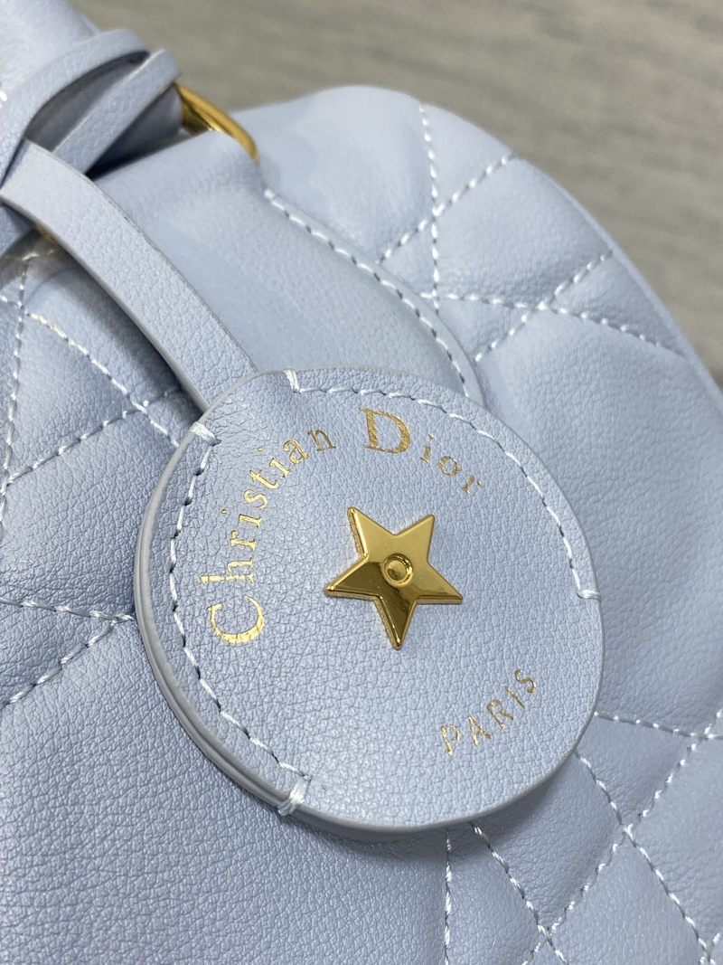 Сумка Dior с ручками и ремнем голубой