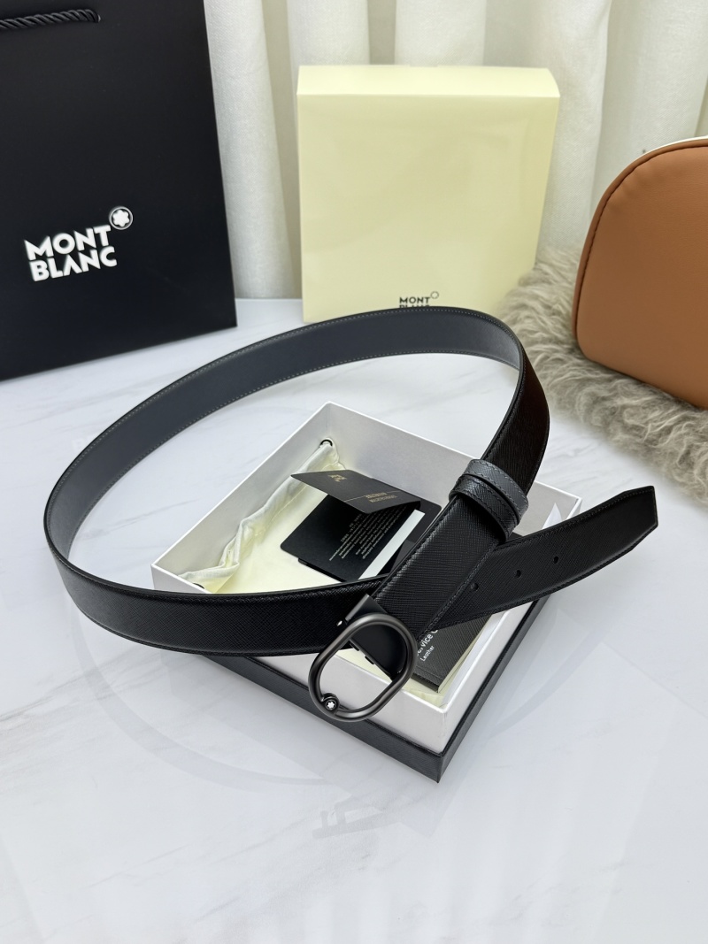 Ремень мужской кожаный двухцветный Montblanc