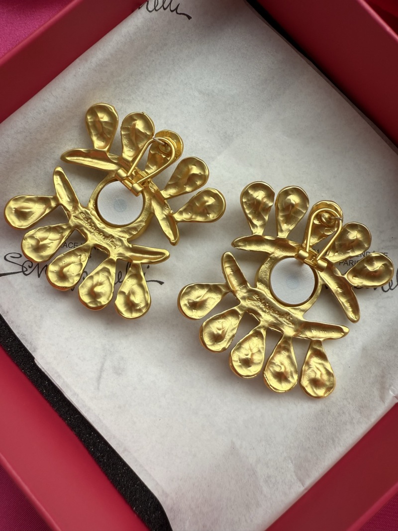 Серьги в форме глаза с кристаллами Schiaparelli