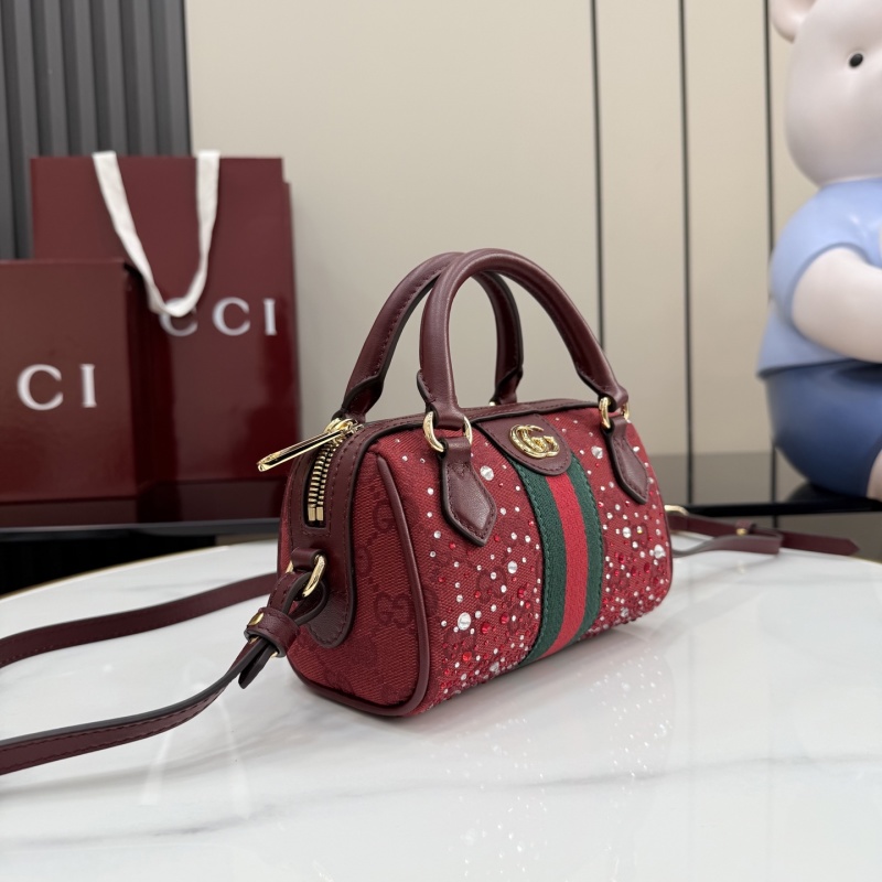 Мини-сумка Gucci с кристаллами и ремешком