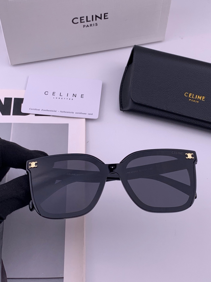 Солнцезащитные очки больших форм с логотипом Celine