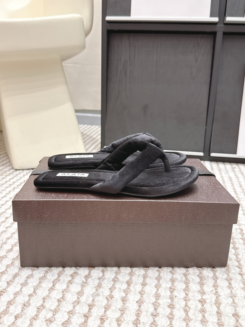 Женские бархатные тапочки Alaïa