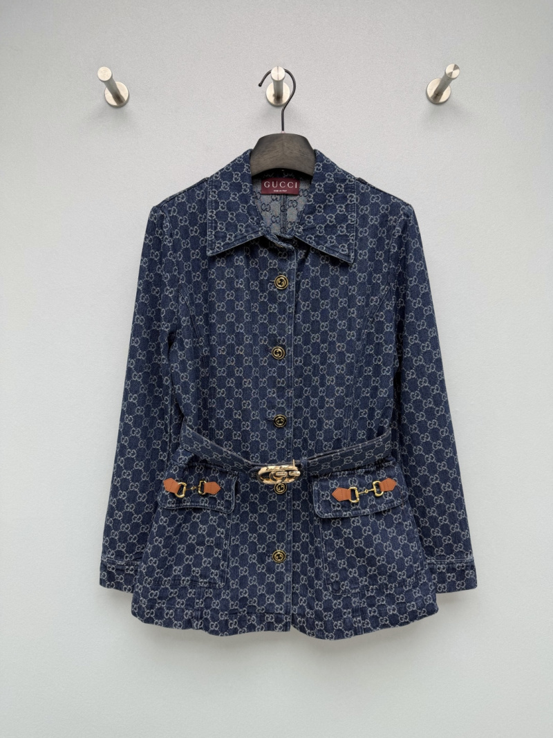 Джинсовая куртка Gucci с GG-принтом