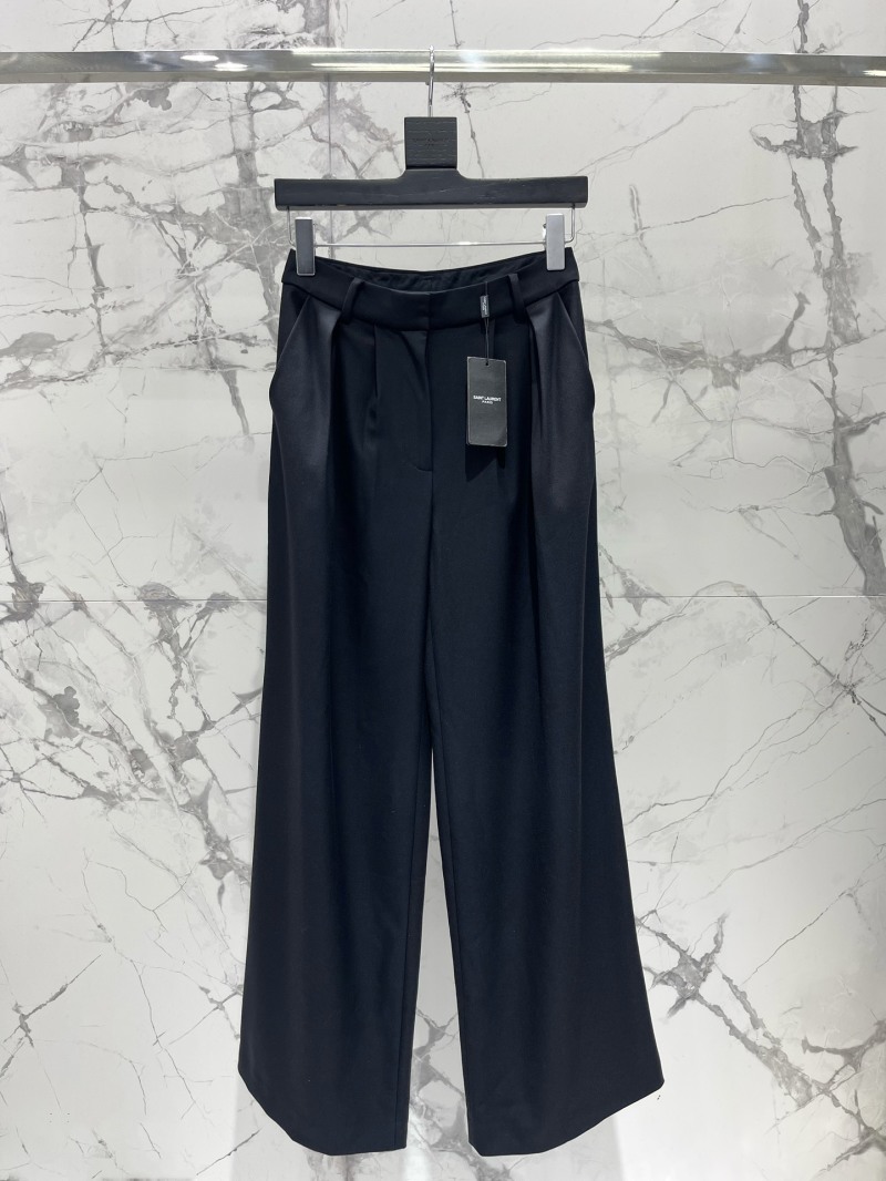 Брюки женские шерстяные широкие Saint Laurent